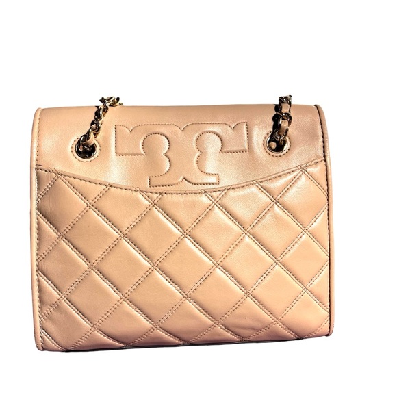 TORY BURCH SAVANNAH CONVERTIBLE SHOULDER BAG BEIGE - Picture 2 of 13
